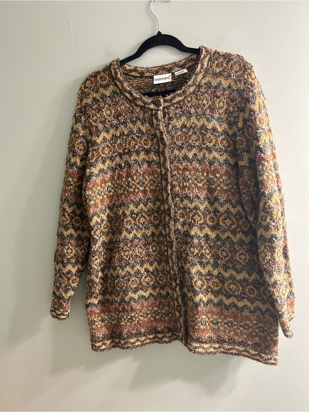 NWOT Vintage style fashion bug wool blend cardigan sweater grandmacore - Picture 3 of 5